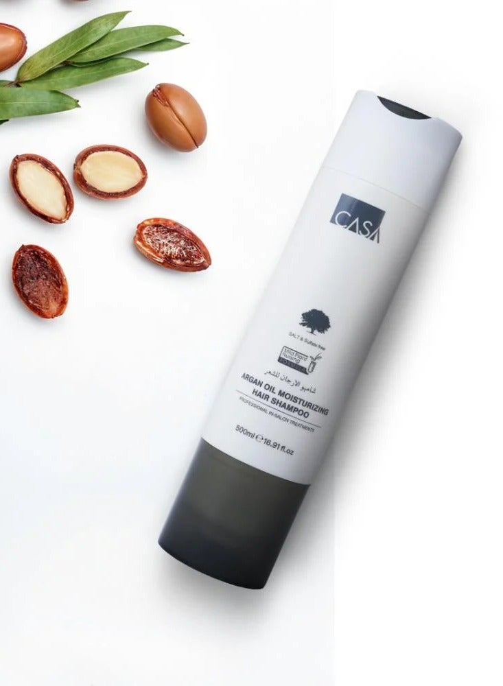 Casa Sulfate-Free Argan Oil Shampoo for Daily Hair Care – Hydration & Natural Shine – 500 ml - Image 3