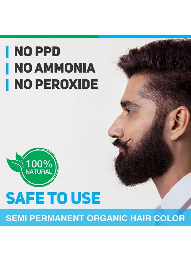 Vegetal Safe Color Dark Brown 25gm - Certified Organic Allergy Free Bio Natural Beard Hair Color with No Ammonia Formula for Men - Image 3