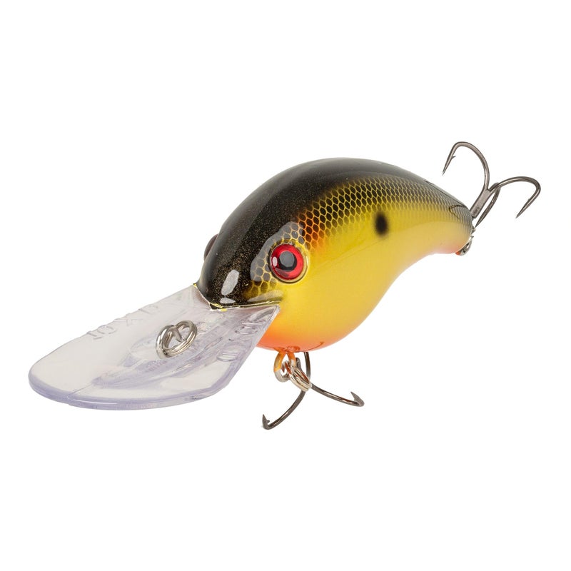 Strike King HC10XDE497 10XD Elite Fishing Lure Deep Diving Crankbait 2Ounce Unique Curved Bill Dives to 25Feet Rattle Chambers Size 20 Mustad Triple Grip Hooks Fools Gold - Image 2