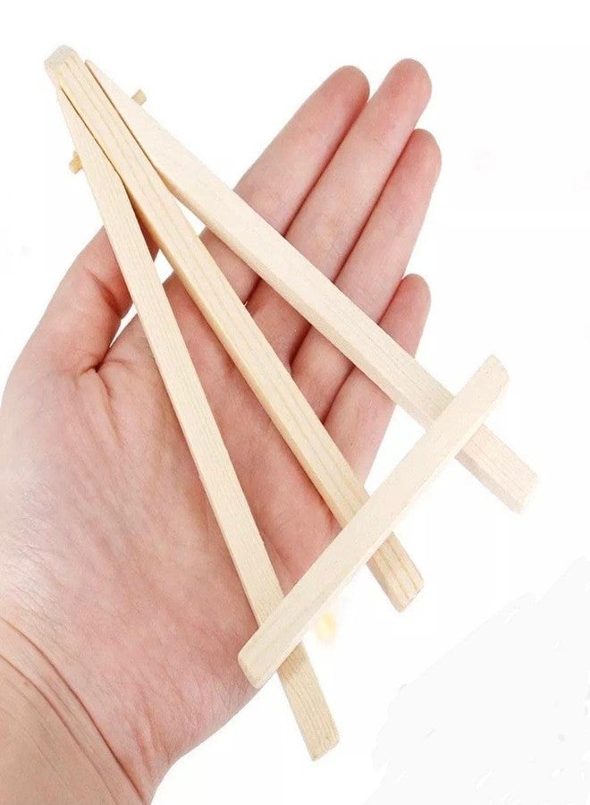 Qatalitic 6 Inch (Set of 2pc.) Mini Wooden Easel Stand, Adjustable Small Tabletop Easels for Artist Painting Mini Canvas, Business Card Display, Students Kids, and Displaying Photos - Image 2