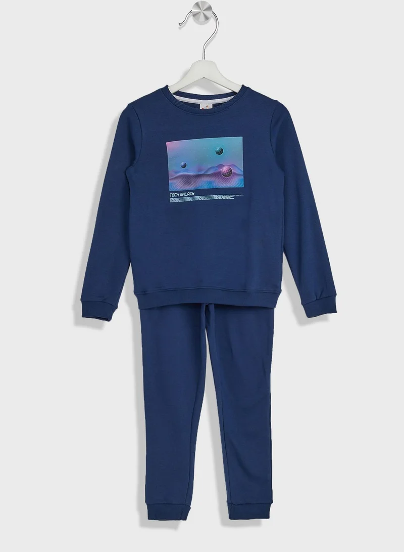 Pinata Boys Graphic Printed Sweatshirt And Jogger Set
