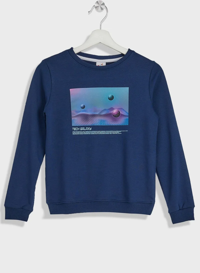 Pinata Boys Graphic Printed Sweatshirt And Jogger Set