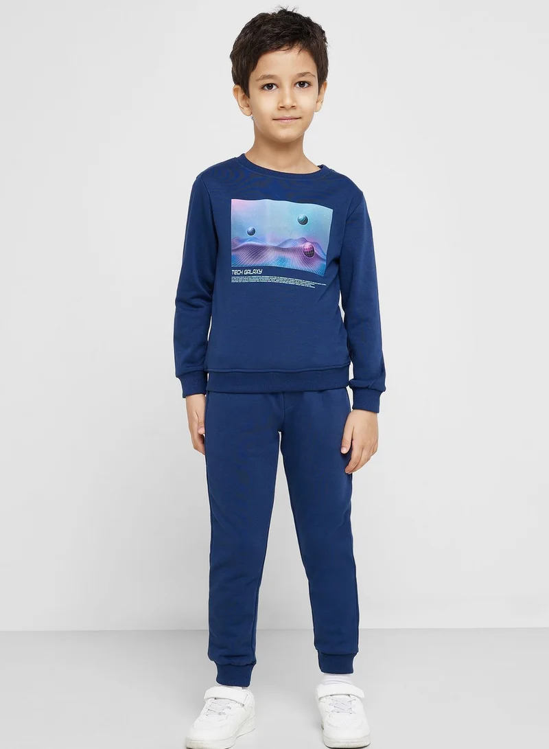 Pinata Boys Graphic Printed Sweatshirt And Jogger Set