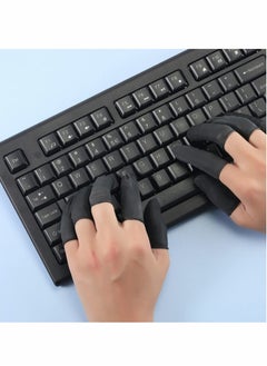 KASTWAVE أغطية أصابع من اللاتكس، 200 قطعة، أغطية أصابع من اللاتكس للاستخدام مرة واحدة، قفازات واقية لأطراف الأصابع، أكمام سوداء للأصابع، واقيات للأصابع، ضمادات لأطراف الأصابع للجمال الصناعي والمزيد  - Image 4