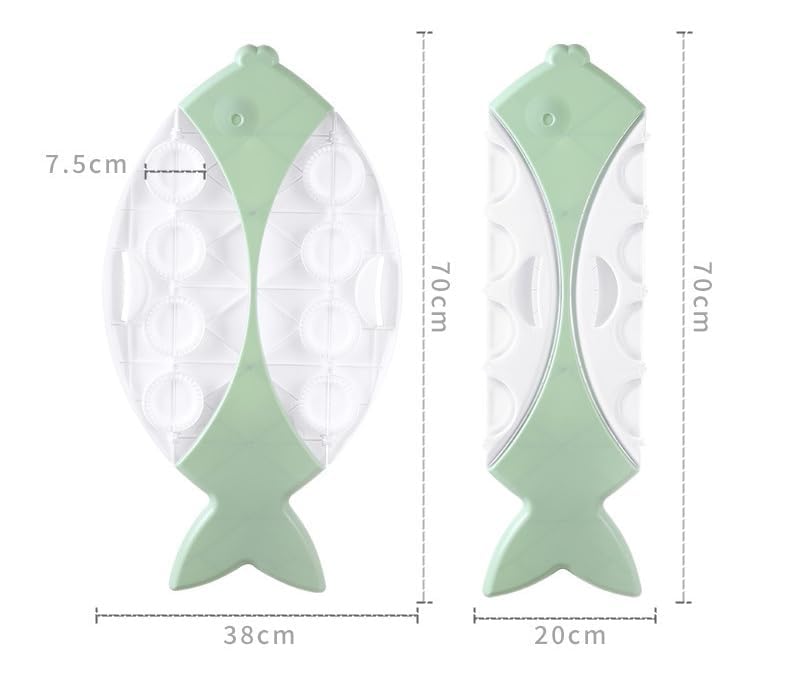Toriox Fish Shape Gujiya Maker 8 in 1 Dumpling Maker Dumpling Maker Press Machine for Pierogi Wonton Gyoza Potsticker Momos for Home Kitchen Accessories - Image 3