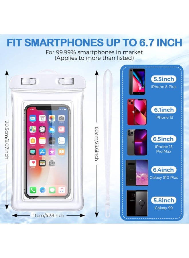 Trendify Mobile Waterproof Case with Touchscreen Functionality – Universal Waterproof Pouch with Neck Strap & Cellphone Dry Bag for Drift, Diving, Swimming – Waterproof Cell Phone Case Bag Fits All Smart Cellphones Up to 7” – Floating, Beach & Outdoor Water Protection - Image 2