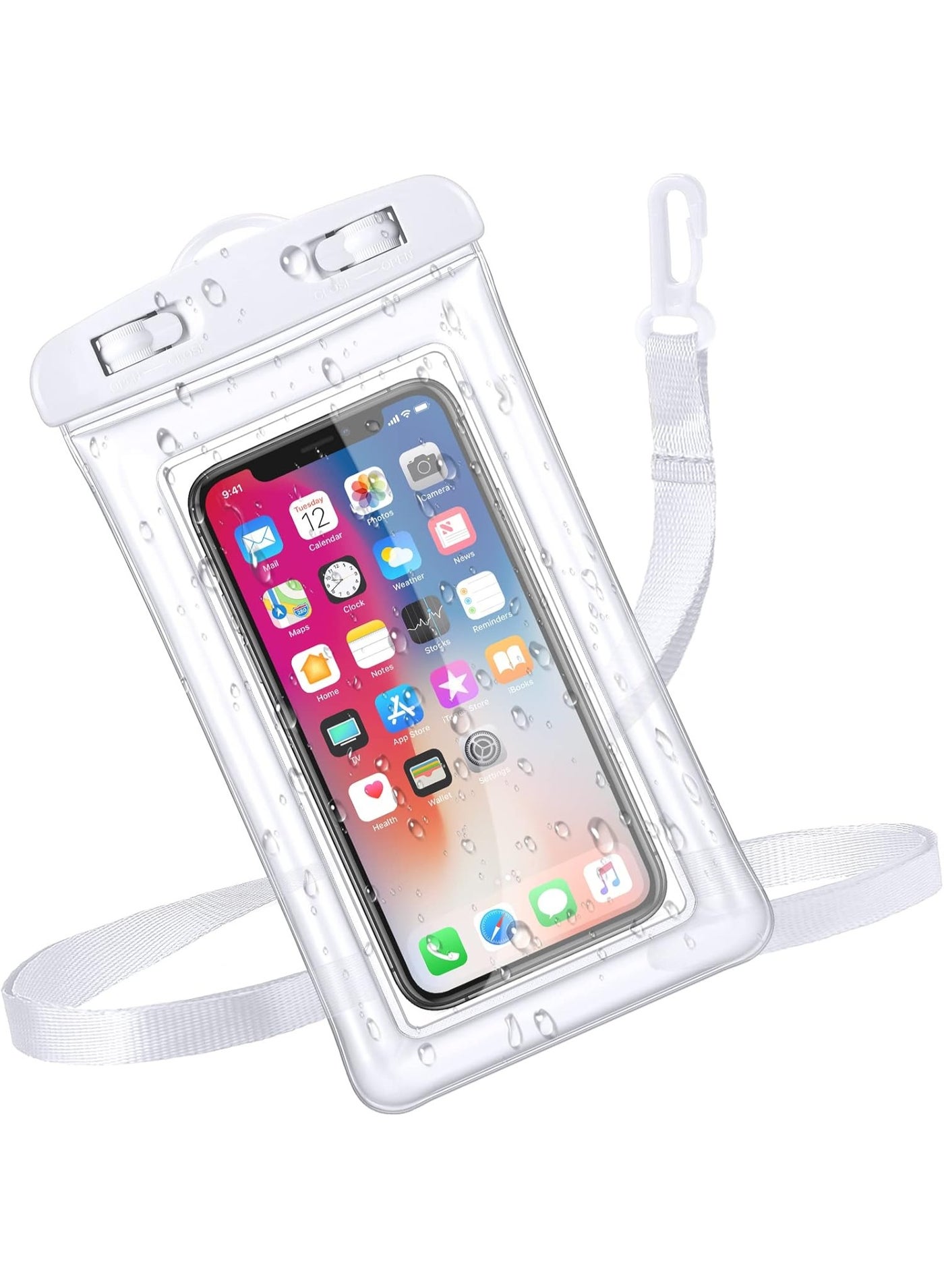 Mobile Waterproof Case with Touchscreen Functionality – Universal Waterproof Pouch with Neck Strap & Cellphone Dry Bag for Drift, Diving, Swimming – Waterproof Cell Phone Case Bag Fits All Smart Cellphones Up to 7” – Floating, Beach & Outdoor Water Protection