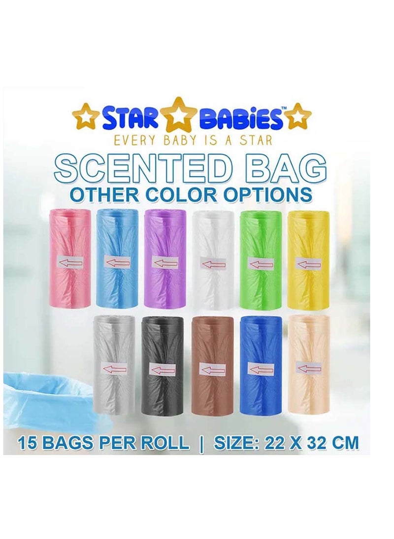STAR BABiES Star Babies Combo Pack (Disposable Changing mat 10pcs, Scented Bag 4pcs (60bags) with  Disposable Breast Pad 5pcs) -White  - Image 4