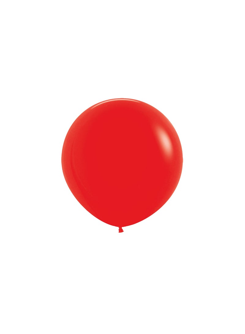 Sempertex 36'' Round Balloon, 40g Red Flash Latex Balloons - Image 1