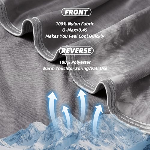 inhand Cooling Throw Blanket (50"x60"), Cooling Blankets for Hot Sleepers, Absorbs Heat to Keep Adults Cool for Summer Nights Sweats, Thin Cold Lightweight Blanket for Couch Bed, All Season Use - Image 4