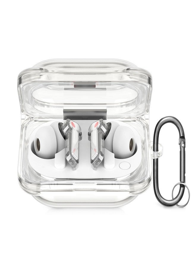 kwmobile Earphones Case Compatible with CMF by Nothing Nothing Ear (a) - Crystal TPU Two-Part Earbuds Case - Transparent - Image 1