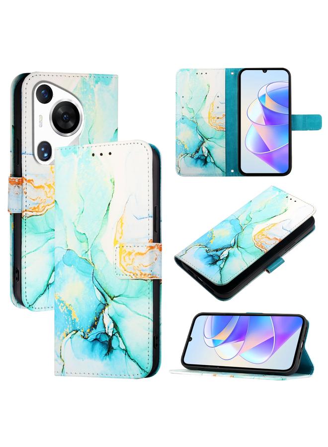 Zaboon Case For Huawei Pura 70 Pro / 70 Pro+ PT003 Marble Pattern Flip Leather Phone Case - Image 1