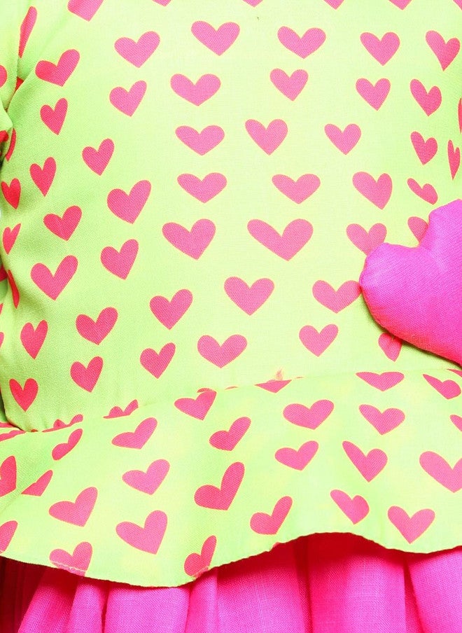 PinkChick Conversational Print Peplum Dress For Girls - Image 2