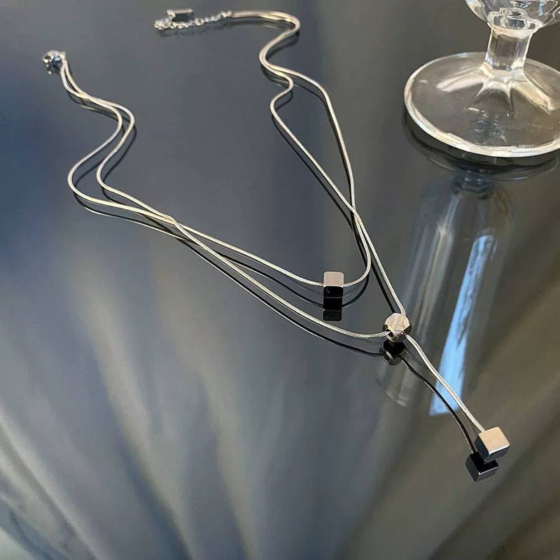 Silver Stainless Steel Pendant Necklace - Image 2