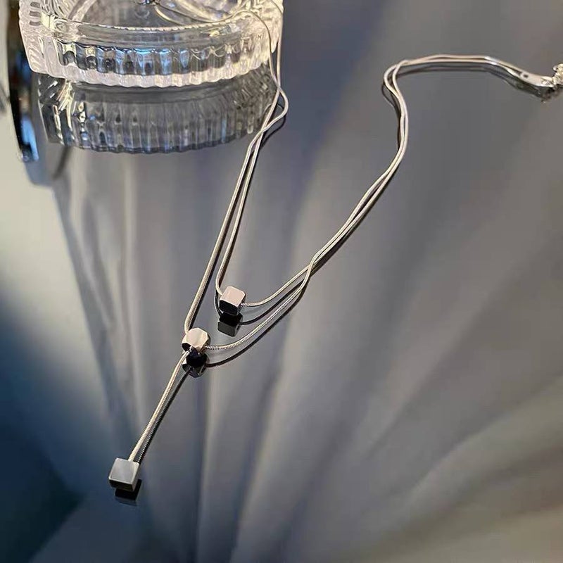 Silver Stainless Steel Pendant Necklace - Image 3