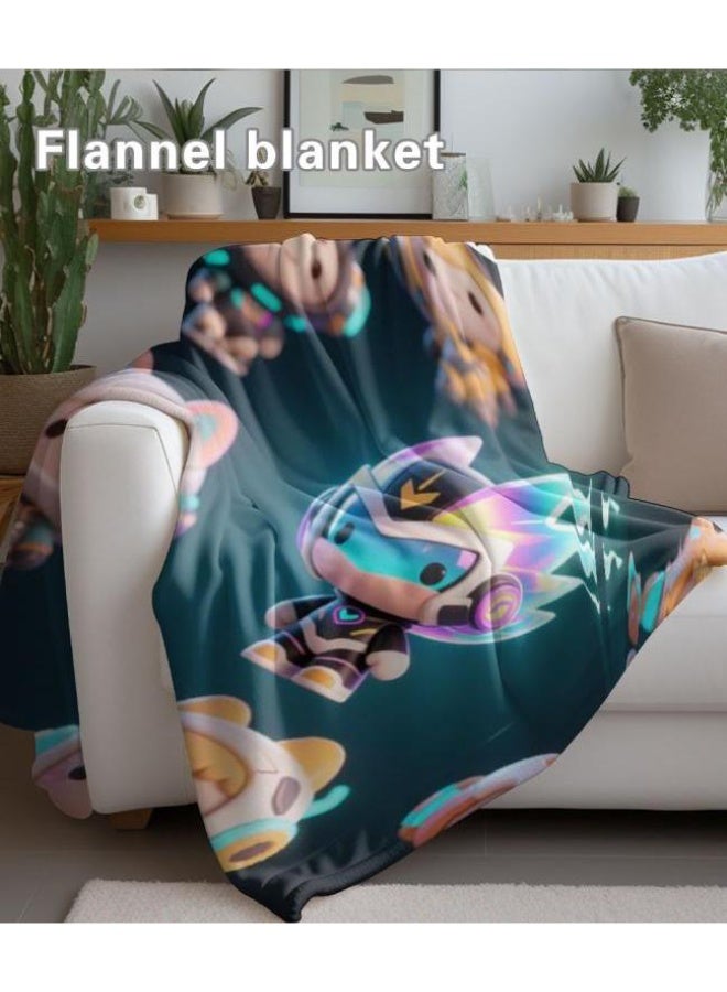 عام بطانية رقيقة من الفانيلا الكرتونية للأطفال والرضع (دافئة ومريحة، ومناسبة للنوم والألعاب) 70 سم * 100 سم - Image 5