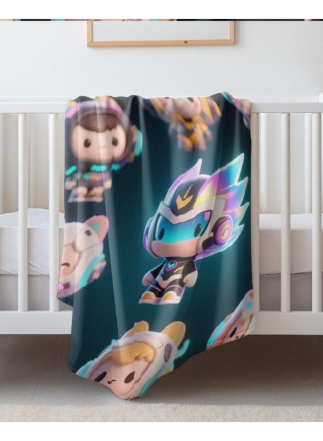 عام بطانية رقيقة من الفانيلا الكرتونية للأطفال والرضع (دافئة ومريحة، ومناسبة للنوم والألعاب) 70 سم * 100 سم - Image 3