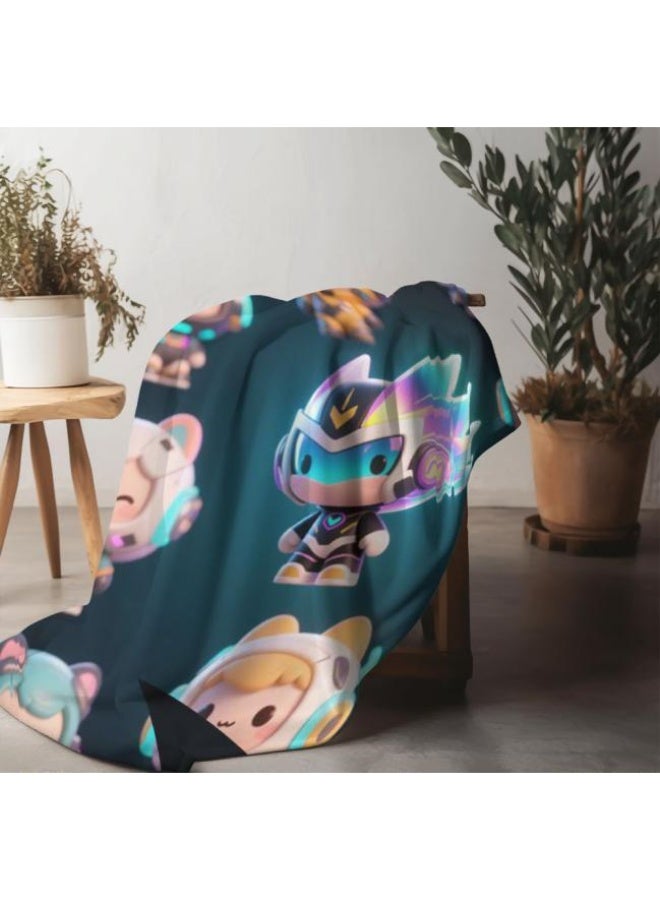 عام بطانية رقيقة من الفانيلا الكرتونية للأطفال والرضع (دافئة ومريحة، ومناسبة للنوم والألعاب) 70 سم * 100 سم - Image 4