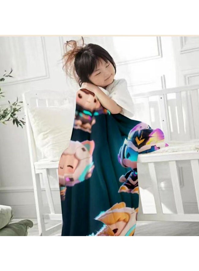 عام بطانية رقيقة من الفانيلا الكرتونية للأطفال والرضع (دافئة ومريحة، ومناسبة للنوم والألعاب) 70 سم * 100 سم - Image 2