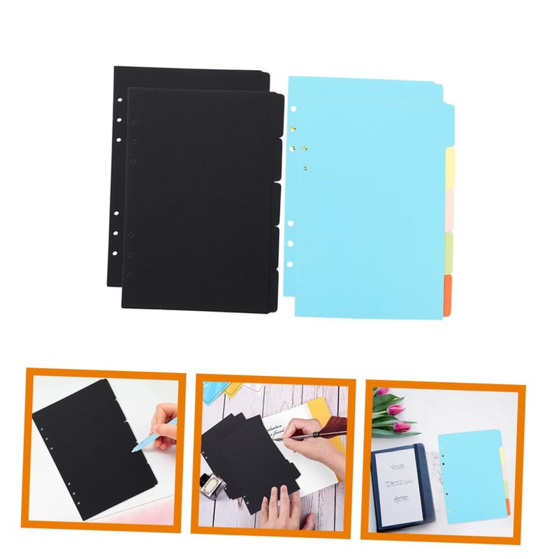 4 Sets Colorful Notebook Dividers with Tabs for Organizing Binders Journals and Notepads - Image 4