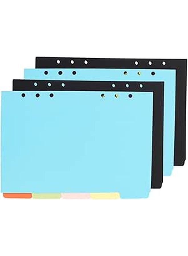 4 Sets Colorful Notebook Dividers with Tabs for Organizing Binders Journals and Notepads - Image 1