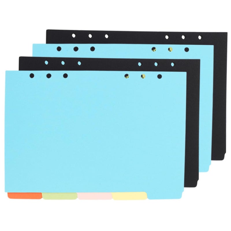 4 Sets Colorful Notebook Dividers with Tabs for Organizing Binders Journals and Notepads - Image 2
