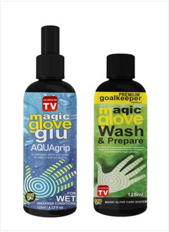 AS SEEN ON TV Magic gloveglu Ultimate Glove Care Kit, Glove Glue Grip Spary , and Wash Combo 2x125ml 