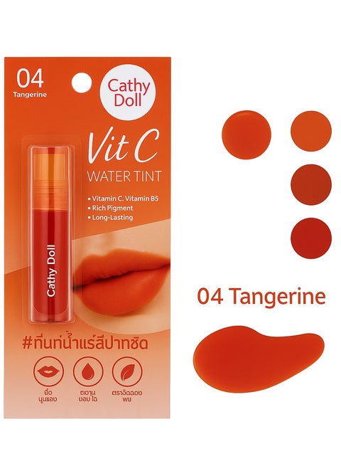 Cathy Doll Cathy Doll Vit C Water Tint 04 Tangerine – Long-Lasting Lip Tint  with Vitamin C & B5 | Bright Orange Shade for a Fresh Glow | Best Price KSA 
