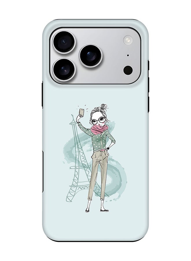 Stylizedd Tough Pro Magnetic Case for iPhone 17 Pro, Dual Layer hybrid PC + TPU Mobile Cover Matte - Selfie by Eiffel