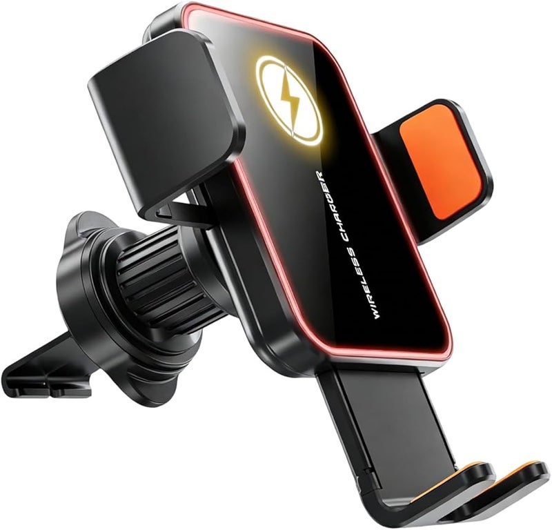 Wireless Car Phone Holder And Charger Mount For Dashboard Vent SUV Sedan - Image 1