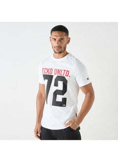 Ecko Unltd Printed Crew Neck T-shirt with Short Sleeves