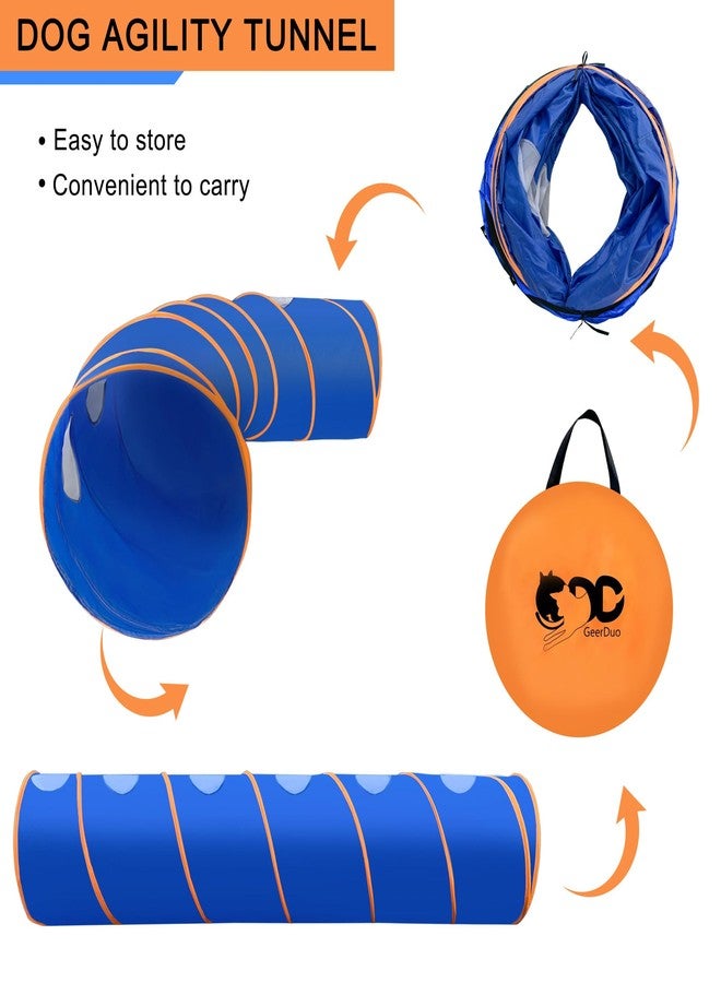 GeerDuo Dog Agility Tunnel with Ventilated mesh, Dog Agility Equipment, Dog Agility Training with Carry Bag (Blue+Orange) - Image 4