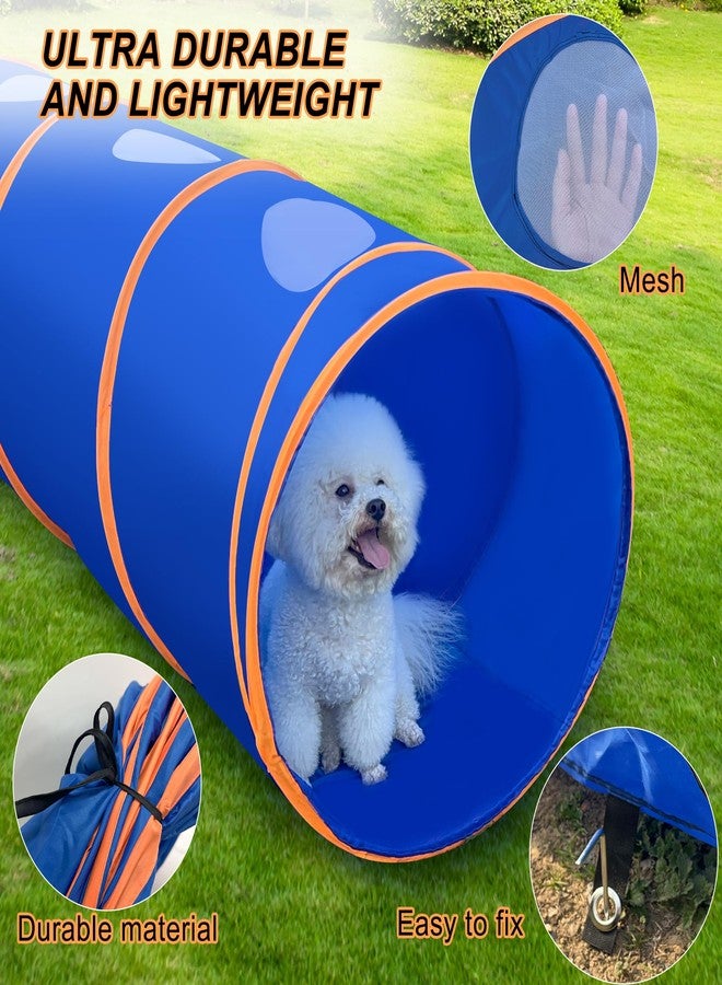 GeerDuo Dog Agility Tunnel with Ventilated mesh, Dog Agility Equipment, Dog Agility Training with Carry Bag (Blue+Orange) - Image 3