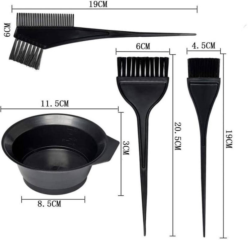 VEDETIC® Professional Use Hair Coloring Dyeing Kit 1 Scissor,1 Bowl, with 3 Hair Dye Brush and 3 Comb Set for Salon and Home Use, Men and Women - Image 4