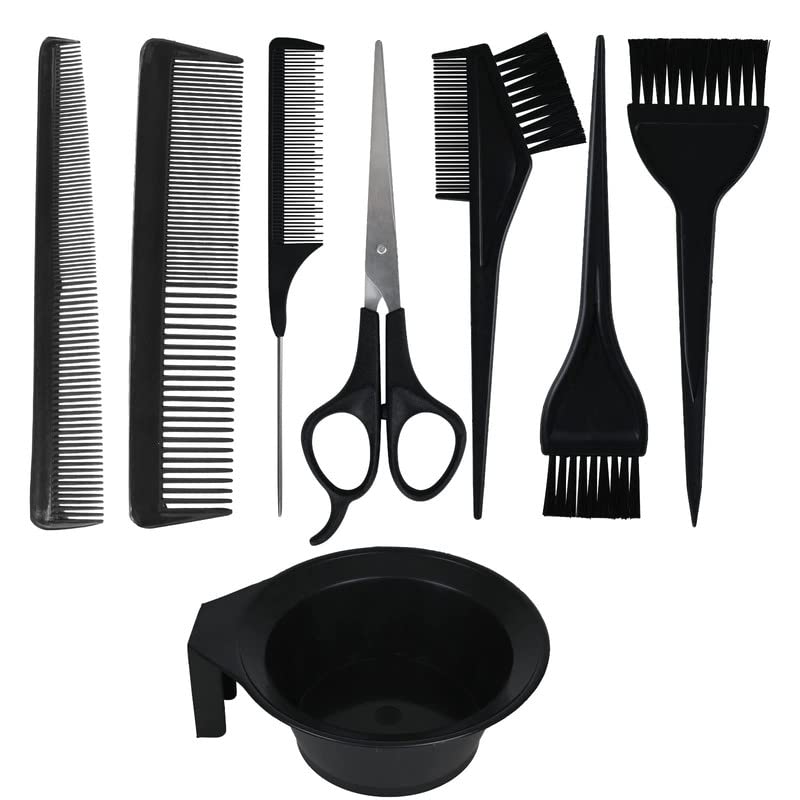 VEDETIC® Professional Use Hair Coloring Dyeing Kit 1 Scissor,1 Bowl, with 3 Hair Dye Brush and 3 Comb Set for Salon and Home Use, Men and Women - Image 1