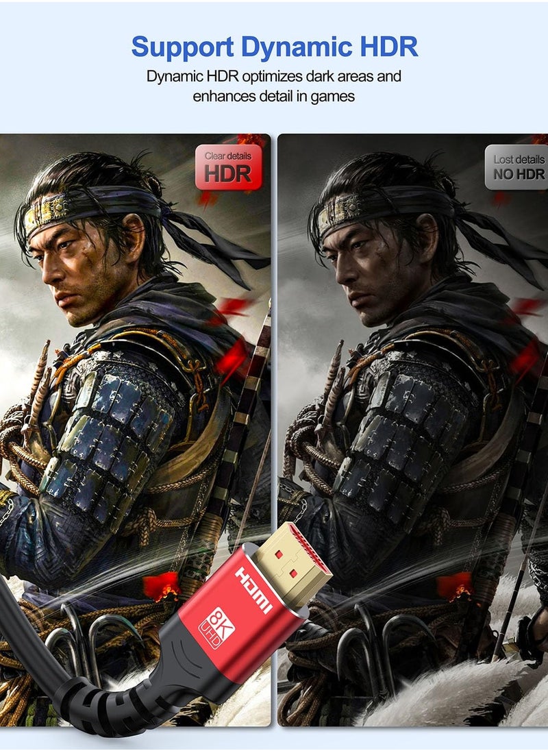 إكسبجلوبال - كابل HDMI ARC/eARC 8K HDMI لمكبرات الصوت 6.6 قدم، كابل HDMI 2.1 Dolby Atmos 48 جيجابت في الثانية HDMI عالي السرعة HDMI، 3 م - Image 1