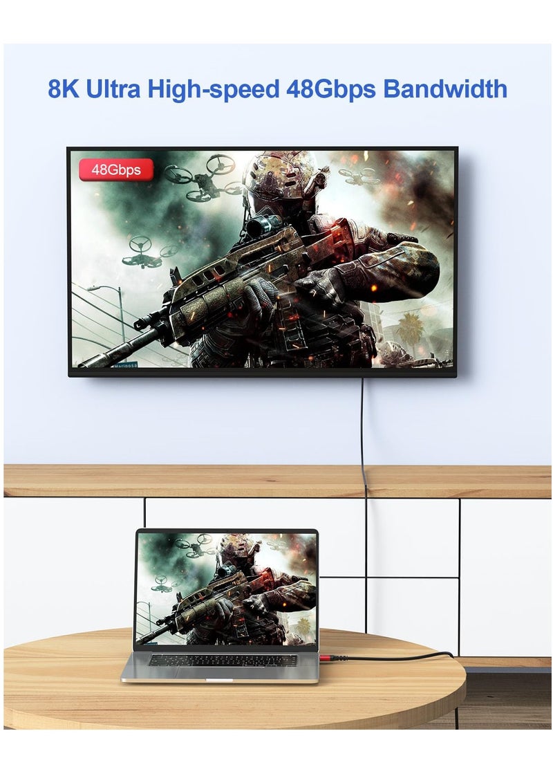 إكسبجلوبال - كابل HDMI ARC/eARC 8K HDMI لمكبرات الصوت 6.6 قدم، كابل HDMI 2.1 Dolby Atmos 48 جيجابت في الثانية HDMI عالي السرعة HDMI، 3 م - Image 1