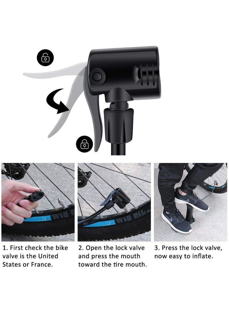 Multi-purpose manual air pump with hose and nozzles (multi-colored) - Image 4