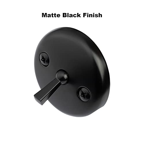Artiwell Matte Black Trip Lever Tub Trim Kit Set with Trip Lever Overflow Face Plate, No putty Gasket,Trip Lever Bathtub Drain with Strainer, Overflow and Matching Screws, No putty installation By Artiwell - Image 2