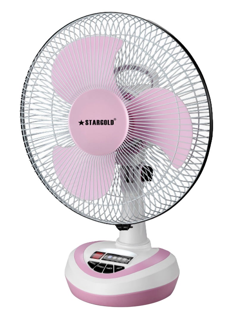 Stargold Rechargeable Oscillating Fan 5 Speed Fan 12inch 22W - Image 1