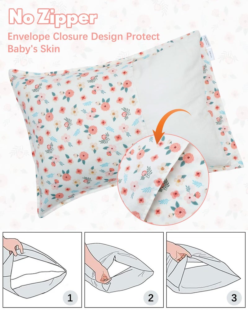 Alvababy Toddler Pillowcases 2 Pack Organic Cotton Kids Pillow Cover Fit 13""X 18"" Or 12""X17"" Envelope For Girl Boy Sleepy Travel(Pillowcase Only) 2Ftp17A - Image 3