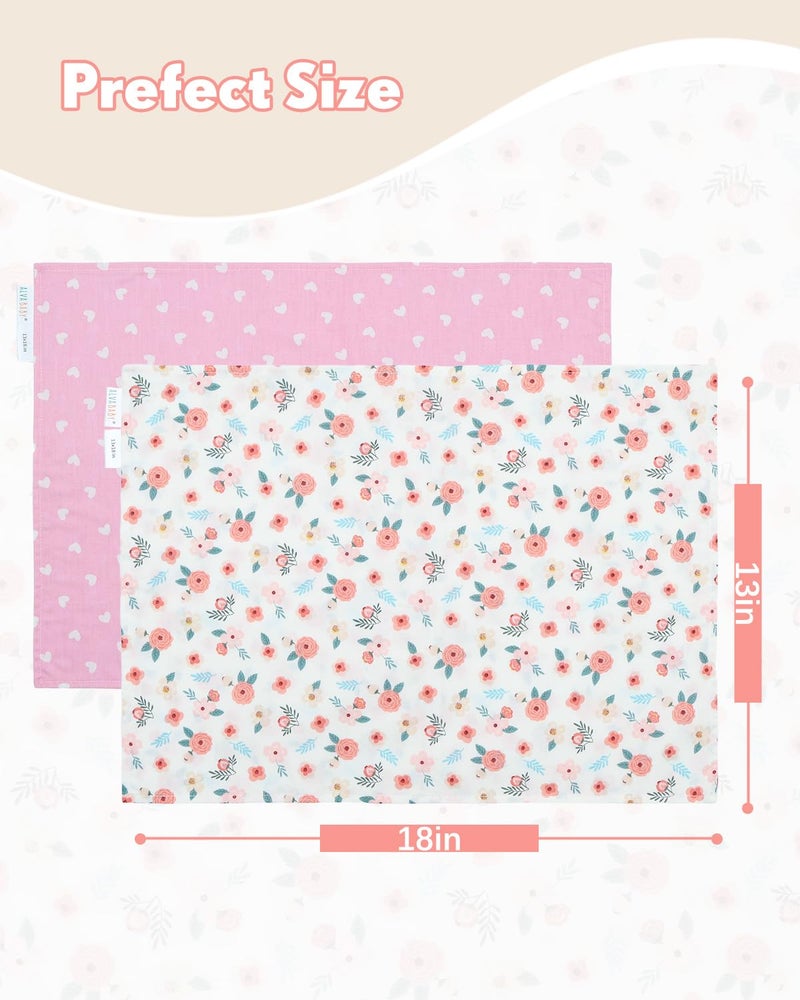 Alvababy Toddler Pillowcases 2 Pack Organic Cotton Kids Pillow Cover Fit 13""X 18"" Or 12""X17"" Envelope For Girl Boy Sleepy Travel(Pillowcase Only) 2Ftp17A - Image 4