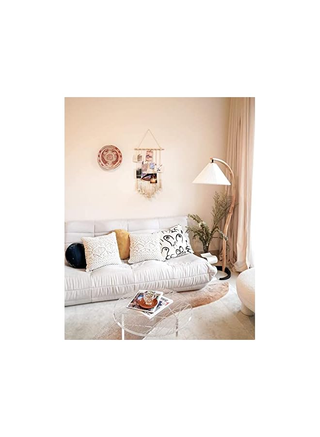 The Bros Wall Hanging Photo Card Display With Wood Clips Hanging Pictures Organizer Bohemian Handmade Woven Tapestry Home Decor, 27"L x 17''W - Image 4