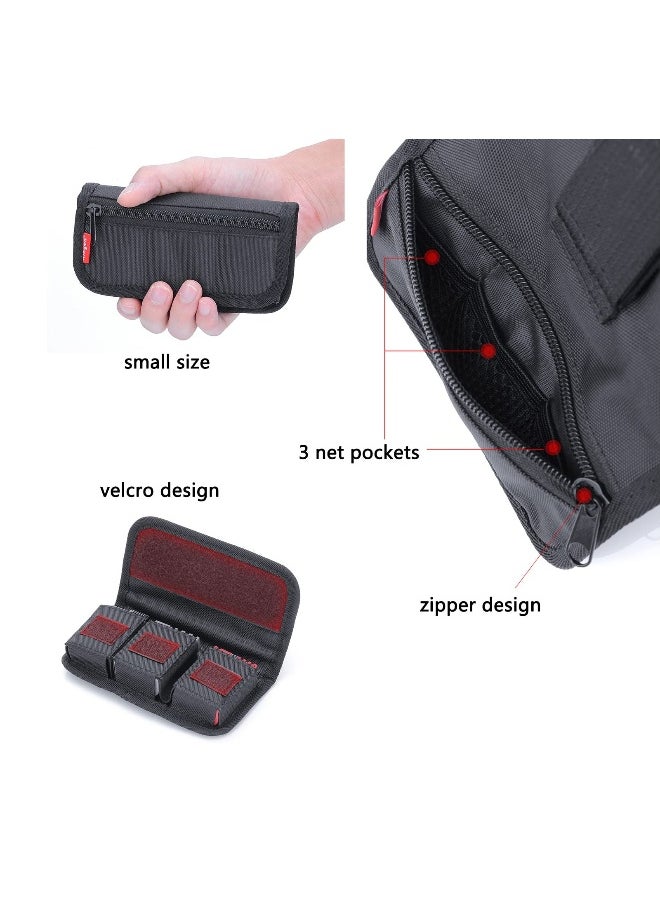 Generic SYOSI Small Camera Battery Bag Pouch Holder Case Camera Battery Waist Bag Suitable for AA Battery and SD Card Holder Memory Card Case  - Image 3
