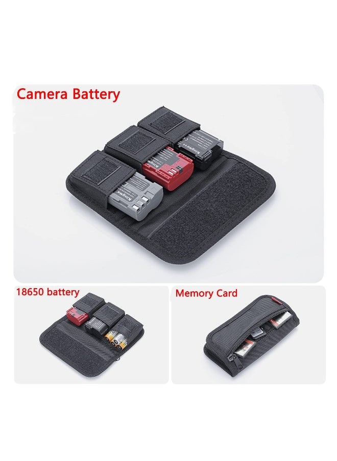 Generic SYOSI Small Camera Battery Bag Pouch Holder Case Camera Battery Waist Bag Suitable for AA Battery and SD Card Holder Memory Card Case  - Image 2