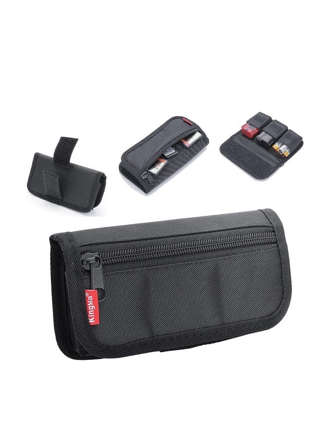 Generic SYOSI Small Camera Battery Bag Pouch Holder Case Camera Battery Waist Bag Suitable for AA Battery and SD Card Holder Memory Card Case  - Image 1