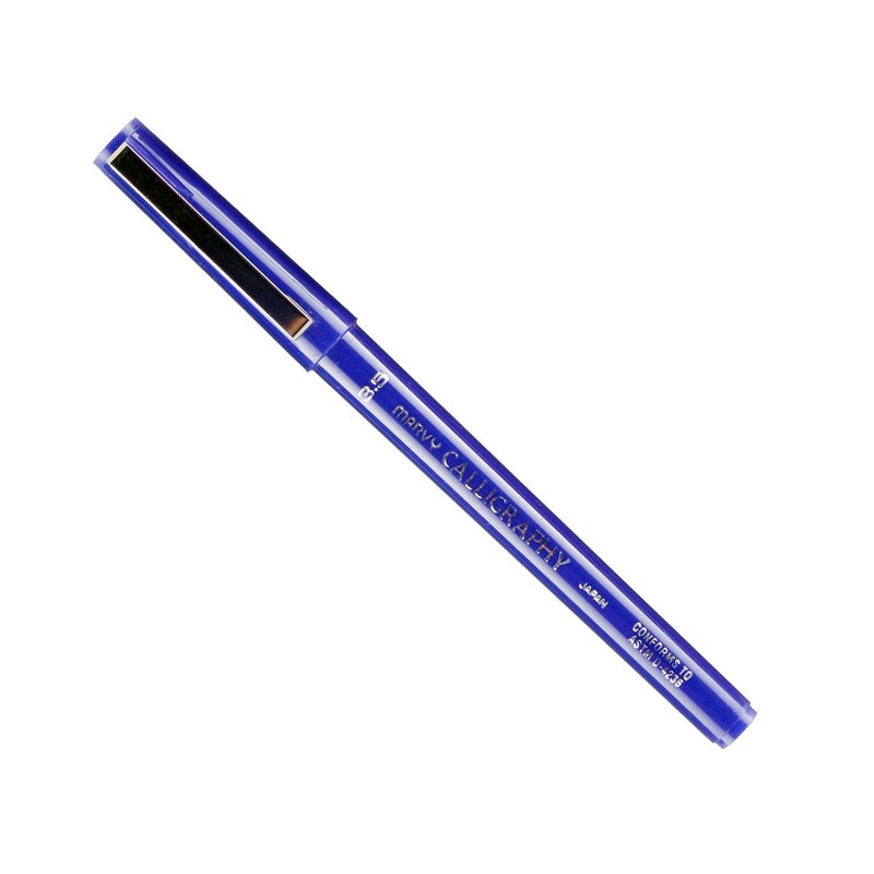 Uchida of America 6000M-C-3 Calligraphy Marker, 3.5mm, Blue - Image 4