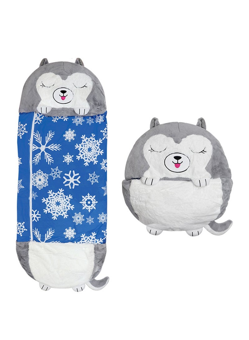 Children's sleeping bag Cartoon animal sleeping bag Children's quilted anti-kick sleeping bag Storage children's sleeping bag  - Image 1