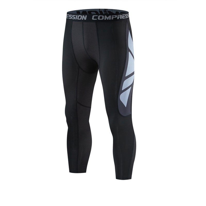 Generic Mens Quick-Dry Elastic Sports Pants for Basketball Running Gym Silk screen trousers