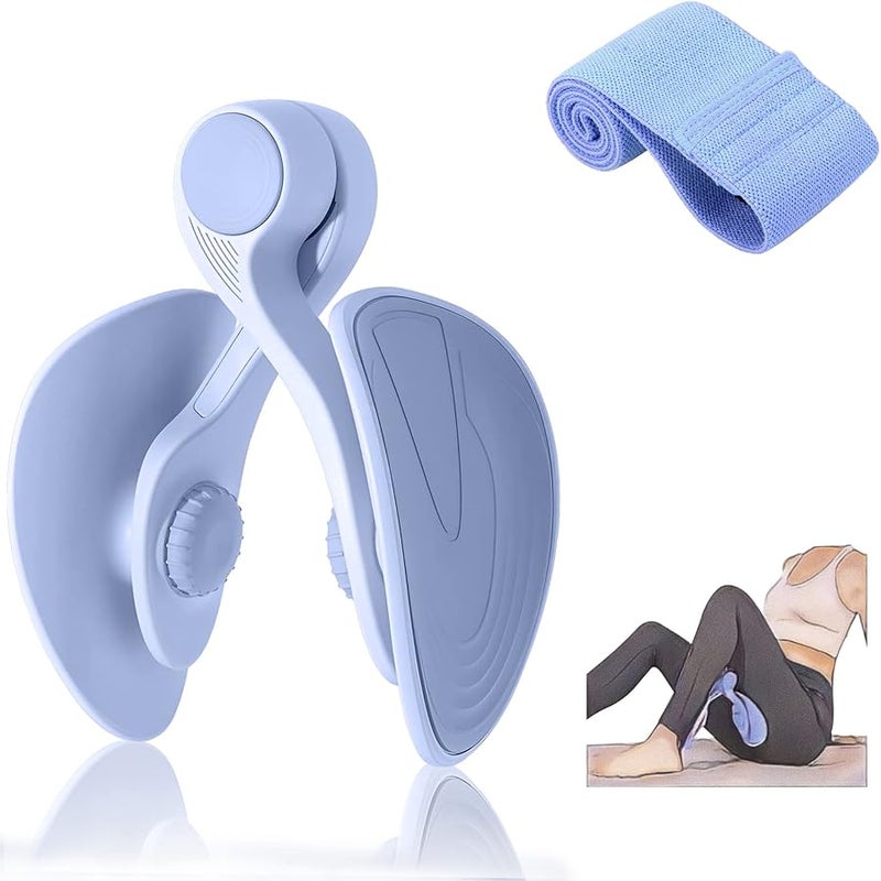 TINRIEF Pelvic Floor Exercise Devices 15-70 LB Adjustable Pelvic Floor Trainer Women Men, Kegel Exercise Equipment Inner Thigh Exerciser for Postpartum Recovery, Thigh and Pelvic Trainer with Band - Image 1
